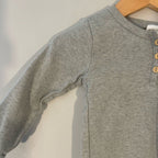h&m green gray henley 12M