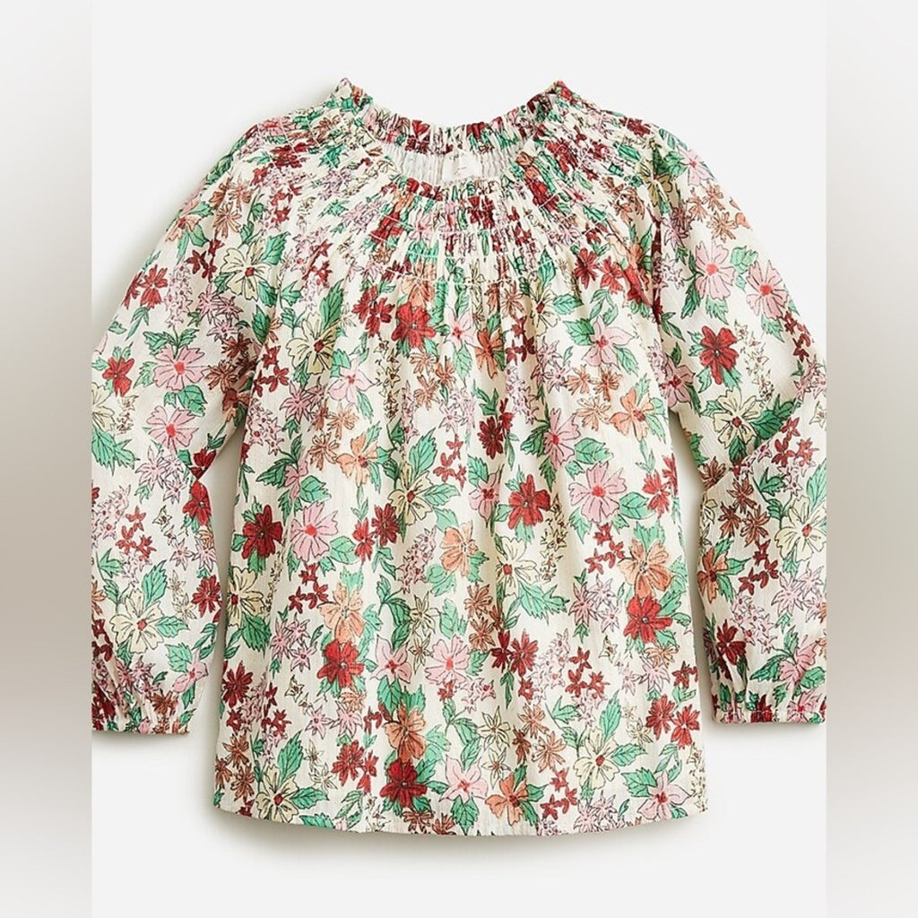 crewcuts girls' poinsettia top 8Y
