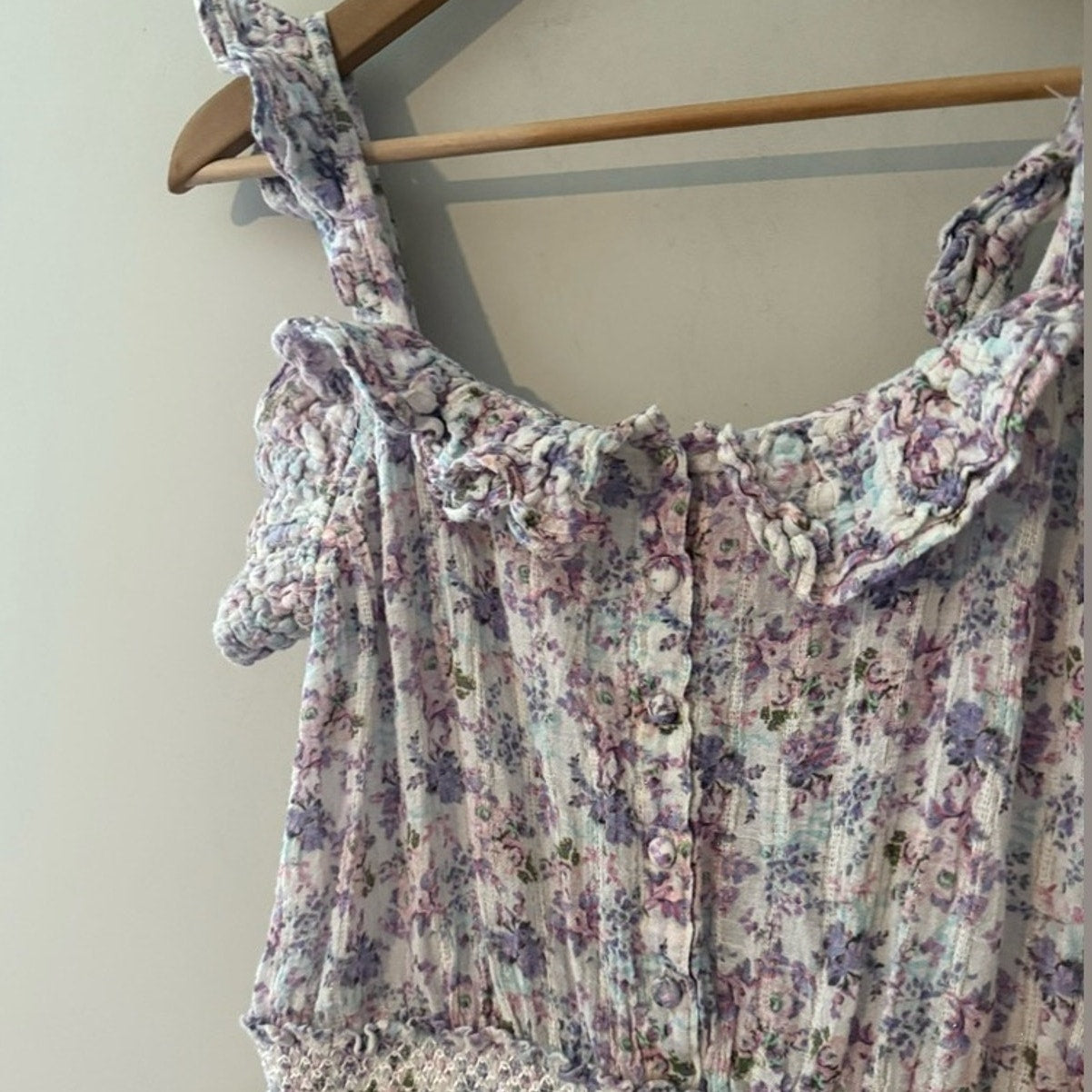 loveshackfancy ruffle floral dress small