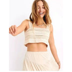 aerie crochet crop top MEDIUM