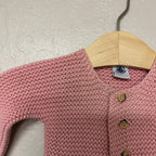 petit bataeu‎ girls' pink chunky knit cardigan 6M