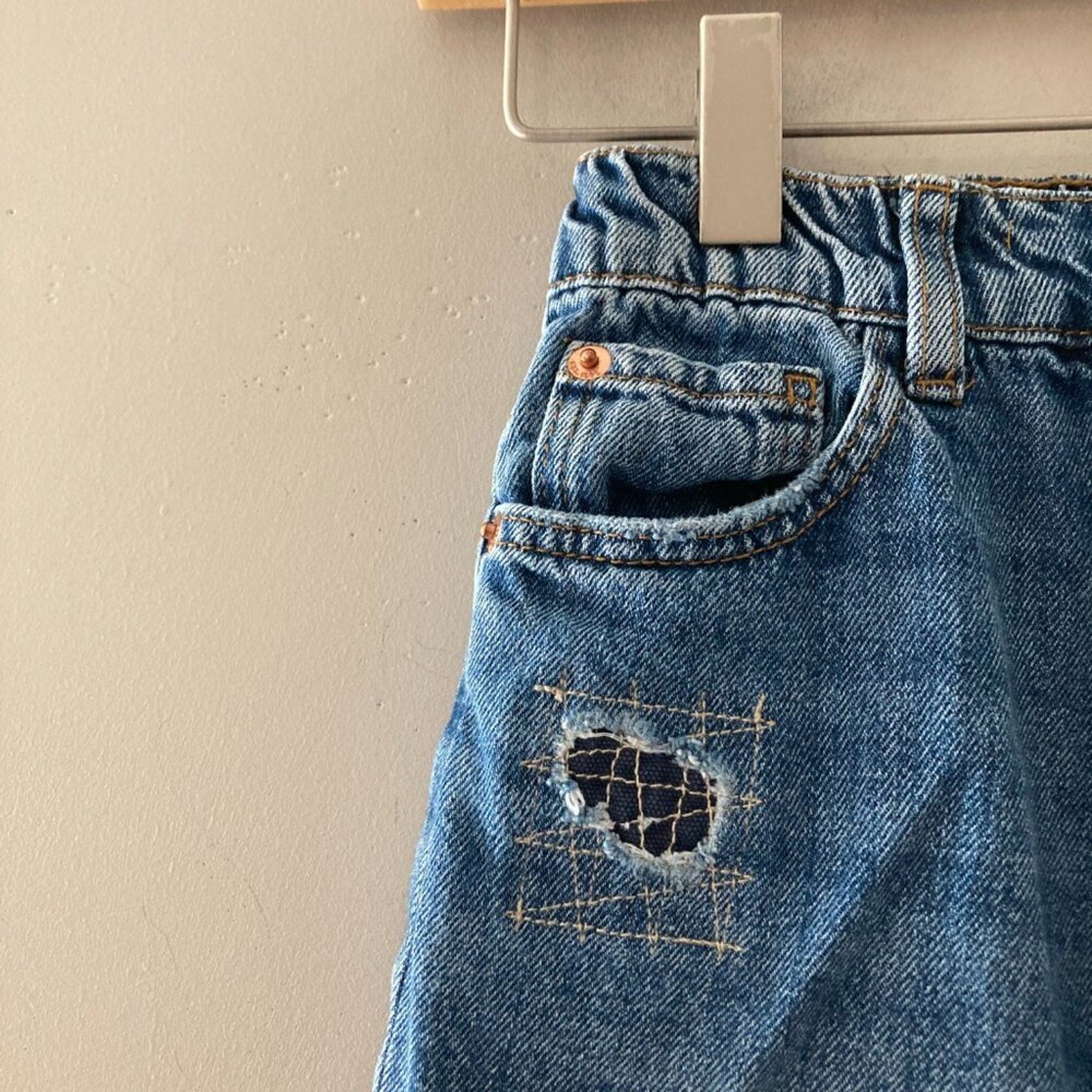 zara boys' dark wash jeans 4-5Y