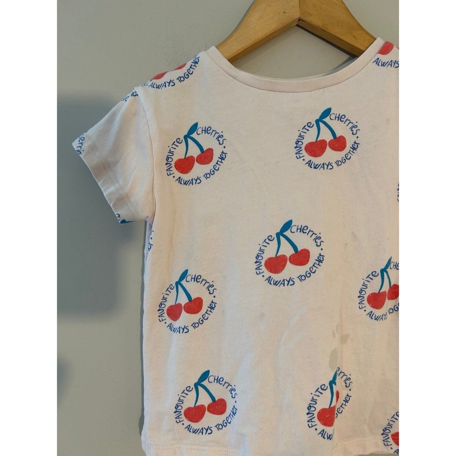 zara girls' cherries tee 3-4Y