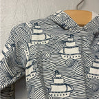 the winter water factory boys' blue white hoodie 2T