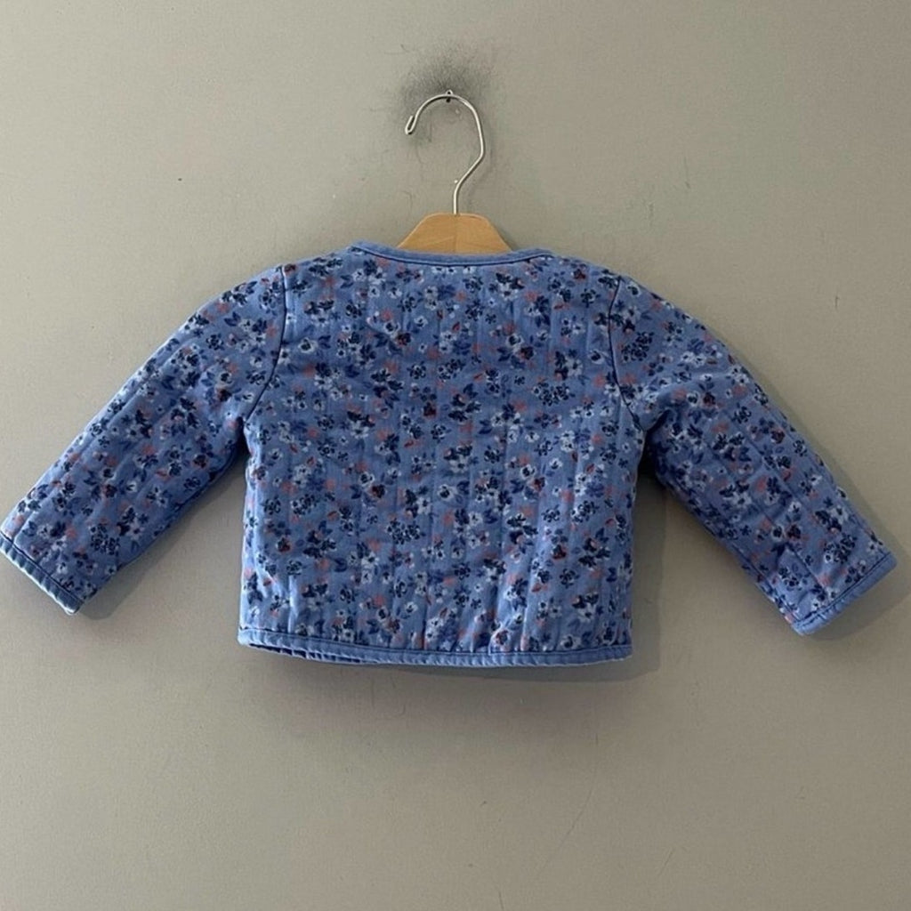 baby b'gosh girls' quilted blue jacket 12M