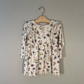 h&m cream long-sleeve‎ floral dress 5-6Y