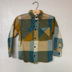 zara boys' plaid flannel long-sleeve 3-4Y
