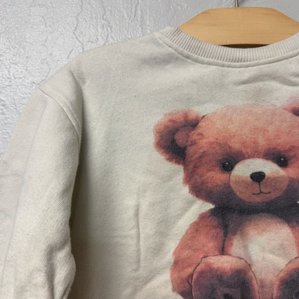 zara girls' teddy bear sweatshirt 3-4Y