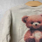 zara girls' teddy bear sweatshirt 3-4Y