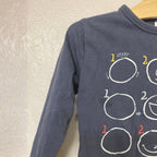Back view of navy blue Zara long-sleeve tee for toddler boys