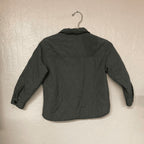 Back view of Zara lightweight puffer jacket in washed charcoal gray for toddler boys