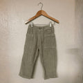 Front view of Zara straight leg corduroy pants in sage green with elastic waist for toddler boys
